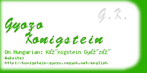 gyozo konigstein business card